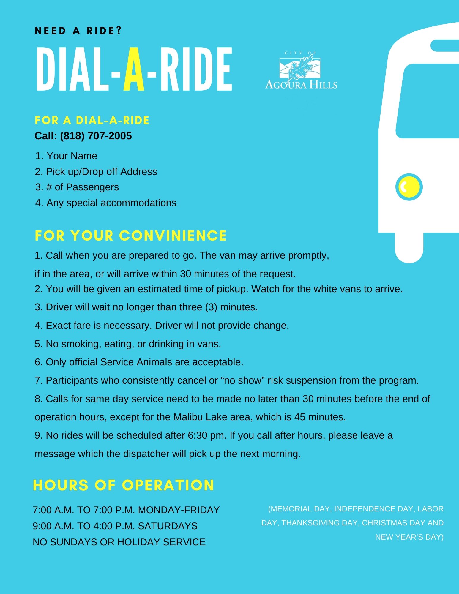 Dial-A-Ride services offered