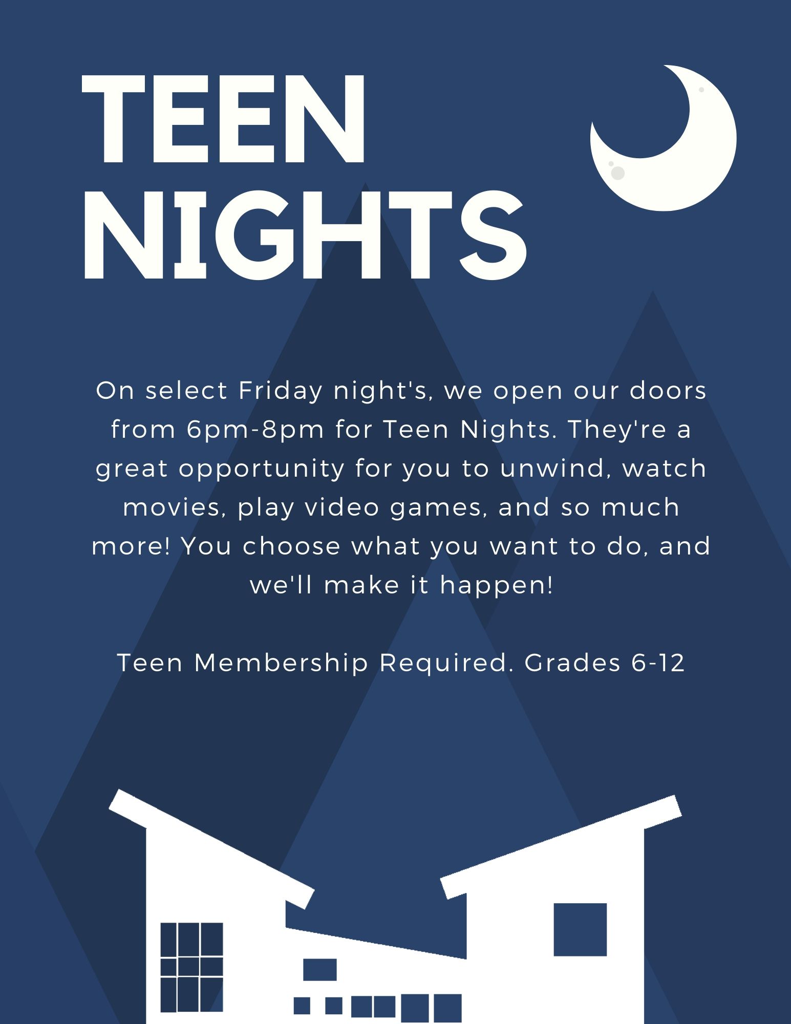 Teen Nights flyer